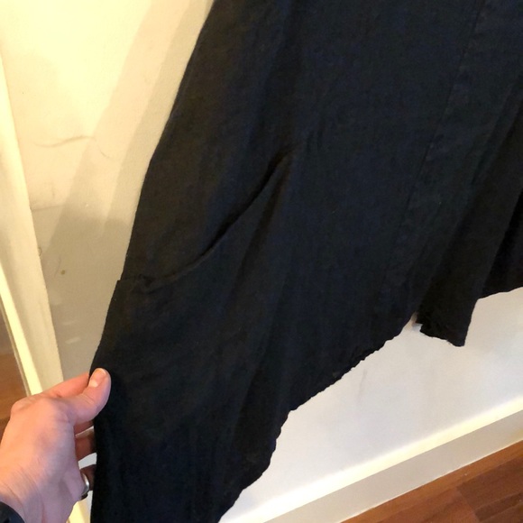 Fine Italian Linen Asymmetrical Tunic Dress sz M/L - Picture 3 of 5